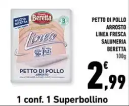 Conad Margherita Petto di pollo arrosto linea fresca salumeria Beretta offerta
