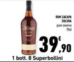 Conad Margherita Rum Zacapa Solera gran reserva offerta