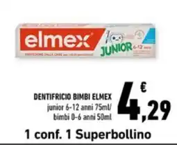 Conad Margherita Dentifricio bimbi Elmex Junior offerta