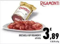 Conad Margherita Bresaola IGP Rigamonti offerta