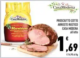 Conad Margherita Prosciutto cotto arrosto rustico Casa Modena offerta