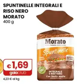 Gala Supermercati Spuntinelle integrali e riso nero Morato offerta