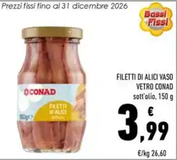 Conad Superstore Filetti di alici vaso Conad offerta
