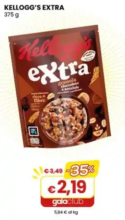 Gala Supermercati Kellogg's Extra granola cioccolato e nocciole offerta