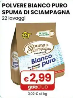 Gala Supermercati Spuma di sciampagna lavatrice Bianco puro offerta
