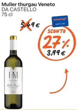 Gelmarket Muller thurgau Veneto DA CASTELLO offerta