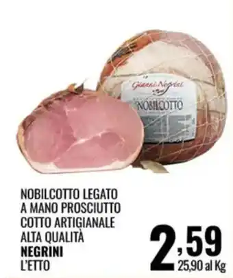 Nobilcotto legato a mano prosciutto cotto artigianale alta qualità negrini