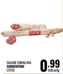Gecop Salame corallina sorrentino l'etto offerta