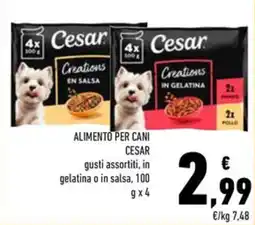 Conad Superstore Alimento per cani Cesar gusti assortiti offerta