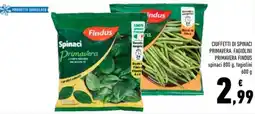 Conad Superstore Ciuffetti di spinaci primavera, fagiolini primavera Findus offerta