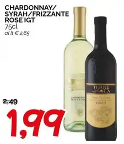 Hardis Chardonnay/Syrah/Frizante Rose IGT offerta