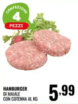 Gecop Hamburger di maiale con cotenna offerta