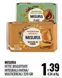Gecop Fette biscottate integrali/avena/multicereali Misura offerta