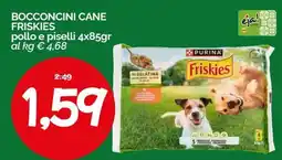 Hardis Bocconcini cane Friskies pollo e piselli offerta