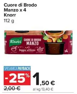 Carrefour Express Cuore di Brodo Manzo Knorr offerta