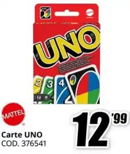 MediaWorld Carte UNO Mattel offerta