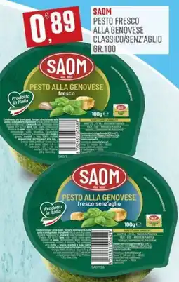 Marketpiù SAOM Pesto alla genovese fresco senz'aglio offerta