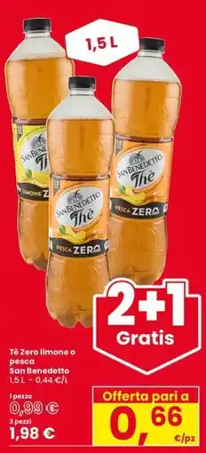 Eurospar Tè Zero San Benedetto offerta