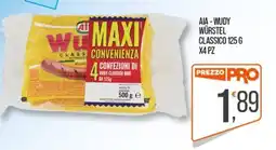 Cash pro Aia wudy würstel classico offerta