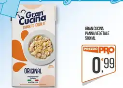 Cash pro Gran Cucina panna vegetale offerta