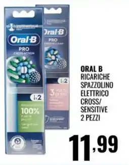 Gecop Oral-B ricariche spazzolino elettrico cross/sensitive offerta