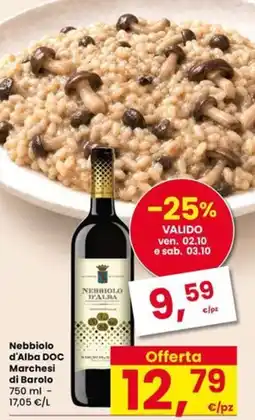 Eurospar Nebbiolo d'Alba DOC Marchesi di Barolo offerta