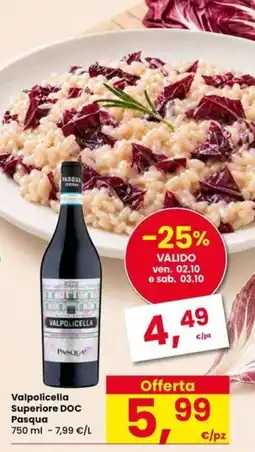 Eurospar Valpolicella Superiore DOC Pasqua offerta