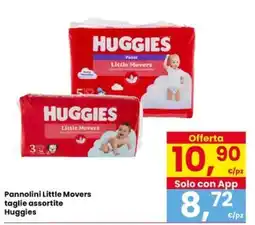 Eurospar Pannolini Little Movers taglie assortite Huggies offerta
