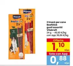 Eurospar Snack per cane BeefStick gusti assortiti Vitakraft offerta