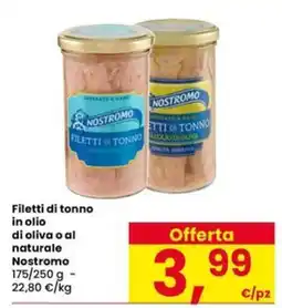Eurospar Filetti di tonno Nostromo offerta
