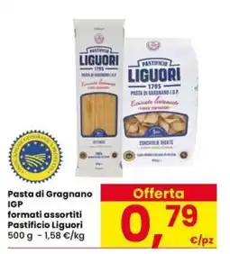 Eurospar Pasta di Gragnano IGP formati assortiti Pastificio Liguori offerta