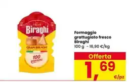 Eurospar Formaggio grattugiato fresco Biraghi offerta
