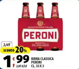 Vivo Supermercati Birra classica Peroni offerta
