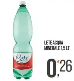 Cash pro Lete acqua minerale offerta