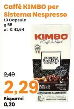 Prix Quality Caffè KIMBO per Sistema Nespresso offerta