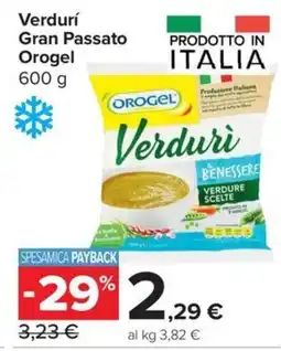Carrefour Express Verdurì Gran Passato Orogel offerta