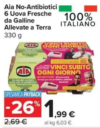 Aia Uova Fresche da Galline Allevate a Terra