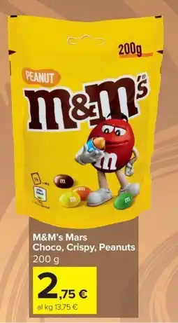 Carrefour Express M&M's Mars Choco, Crispy, Peanuts offerta