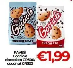 Supermercati Pasquale Prisco Pavesi Gocci ole cioccolato / coconut offerta