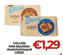 Supermercati Pasquale Prisco Colussi fette biscottate classiche/integrali offerta
