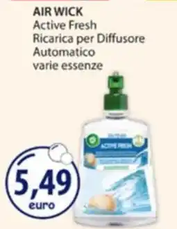 Acqua & Sapone Air Wick Active Fresh Ricarica per Diffusore Automatico varie essenze offerta