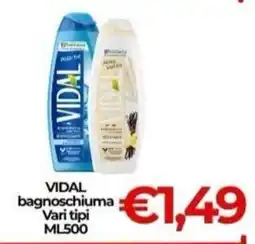 Supermercati Pasquale Prisco Vidal bagnoschiuma offerta