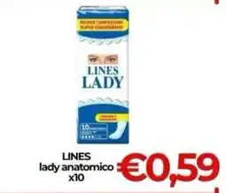 Supermercati Pasquale Prisco Lines lady anatomico offerta