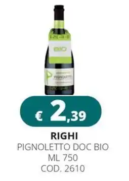 Altasfera Righi Pignoletto Doc Bio offerta