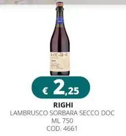 Altasfera Righi Lambrusco Sorbara Secco Doc offerta