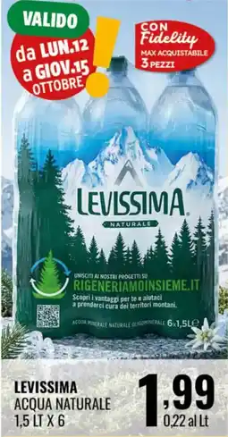 Gecop Levissima acqua naturale offerta