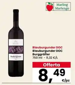 Interspar Blauburgunder DOC Marling Marlengo offerta