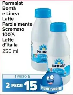 Carrefour Express Parmalat Bontà e Linea Latte Parzialmente Scremato offerta