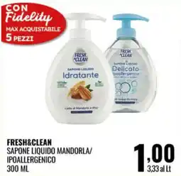 Gecop Fresh&Clean Sapone liquido mandorla/ipoallergenico offerta