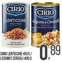 Cash pro Cirio lenticchie offerta